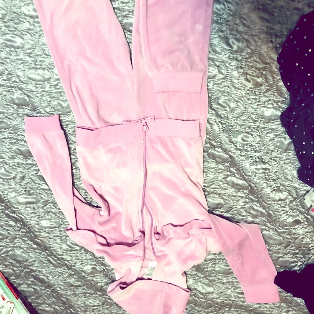 Pink velvet sweat suit 4T